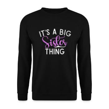 Sister Gifts - Unisex Pullover - Schwarz - Vorne - Alina (178cm) & Michal (187cm)