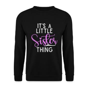 Sister Gifts - Unisex Sweatshirt - black - Front - Alina (178cm) & Michal (187cm)