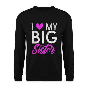 Sister Gifts - Unisex Pullover - Schwarz - Vorne - Alina (178cm) & Michal (187cm)