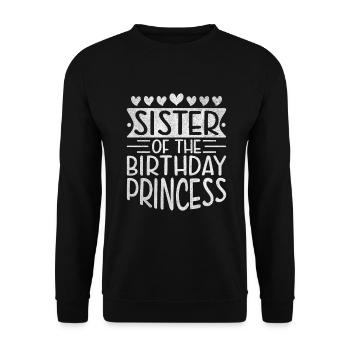 Sister Gifts - Unisex Pullover - Schwarz - Vorne - Alina (178cm) & Michal (187cm)