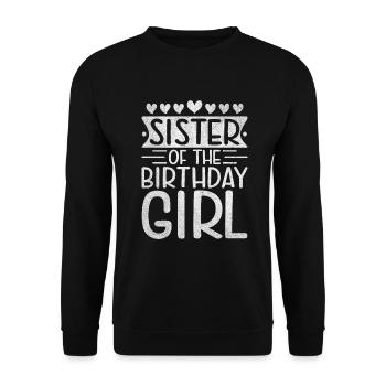 Sister Gifts - Unisex Pullover - Schwarz - Vorne - Alina (178cm) & Michal (187cm)