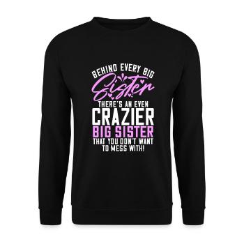 Sister Gifts - Unisex Sweatshirt - black - Front - Alina (178cm) & Michal (187cm)