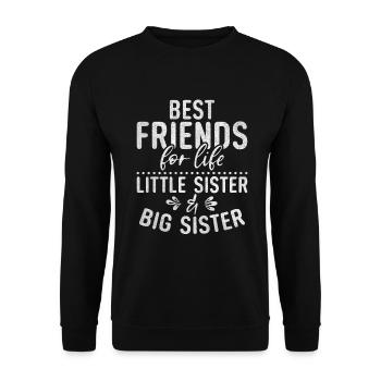 Sister Gifts - Unisex Pullover - Schwarz - Vorne - Alina (178cm) & Michal (187cm)