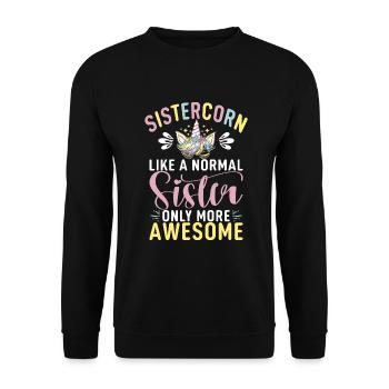 Sister Gifts - Unisex Sweatshirt - black - Front - Alina (178cm) & Michal (187cm)