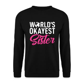 Sister Gifts - Unisex Pullover - Schwarz - Vorne - Alina (178cm) & Michal (187cm)