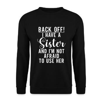 Sister Gifts - Unisex Sweatshirt - black - Front - Alina (178cm) & Michal (187cm)