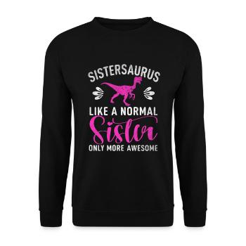 Sister Gifts - Unisex Pullover - Schwarz - Vorne - Alina (178cm) & Michal (187cm)