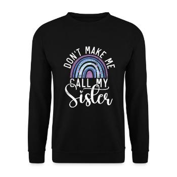 Sister Gifts - Unisex Pullover - Schwarz - Vorne - Alina (178cm) & Michal (187cm)