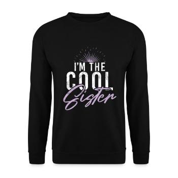 Sister Gifts - Unisex Pullover - Schwarz - Vorne - Alina (178cm) & Michal (187cm)