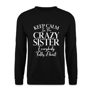 Sister Gifts - Unisex Pullover - Schwarz - Vorne - Alina (178cm) & Michal (187cm)