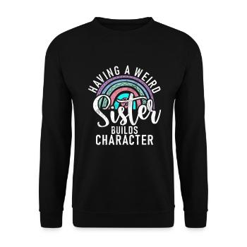 Sister Gifts - Unisex Sweatshirt - black - Front - Alina (178cm) & Michal (187cm)