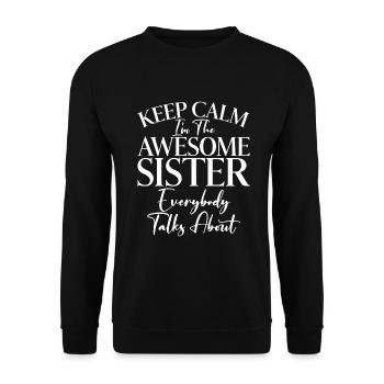 Sister Gifts - Unisex Sweatshirt - black - Front - Alina (178cm) & Michal (187cm)
