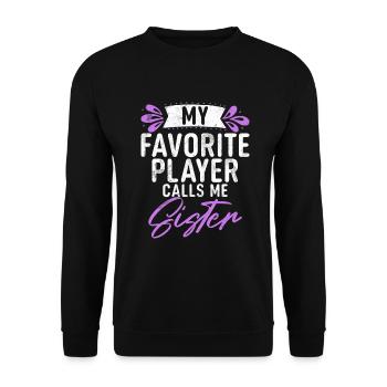 Sister Gifts - Unisex Sweatshirt - black - Front - Alina (178cm) & Michal (187cm)