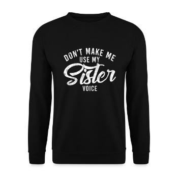 Sister Gifts - Unisex Sweatshirt - black - Front - Alina (178cm) & Michal (187cm)