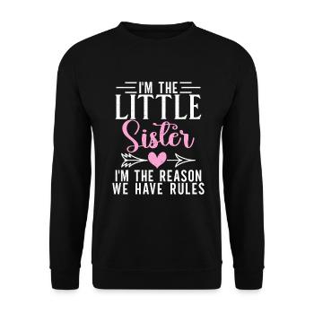 Cadeaux Petite Soeur - Sweat-shirt Unisexe - noir - Devant - Alina (178cm) & Michal (187cm)