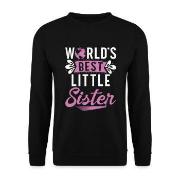 Little Sister Gifts - Unisex Pullover - Schwarz - Vorne - Alina (178cm) & Michal (187cm)