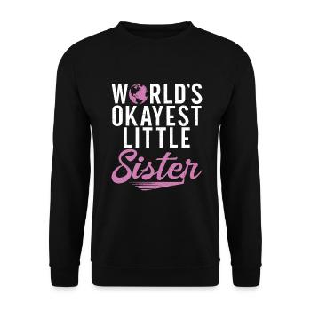 Little Sister Gifts - Unisex Pullover - Schwarz - Vorne - Alina (178cm) & Michal (187cm)