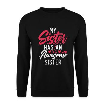 Little Sister Gifts - Unisex Pullover - Schwarz - Vorne - Alina (178cm) & Michal (187cm)