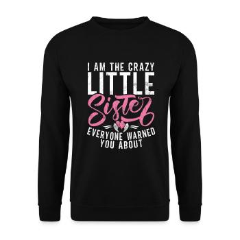 Little Sister Gifts - Unisex Pullover - Schwarz - Vorne - Alina (178cm) & Michal (187cm)