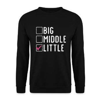Little Sister Gifts - Unisex Pullover - Schwarz - Vorne - Alina (178cm) & Michal (187cm)