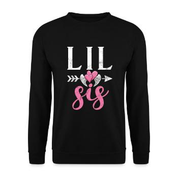 Little Sister Gifts - Unisex Pullover - Schwarz - Vorne - Alina (178cm) & Michal (187cm)
