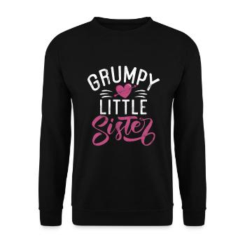 Little Sister Gifts - Unisex Pullover - Schwarz - Vorne - Alina (178cm) & Michal (187cm)