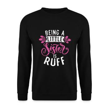 Little Sister Gifts - Unisex Pullover - Schwarz - Vorne - Alina (178cm) & Michal (187cm)