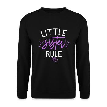 Little Sister Gifts - Unisex Pullover - Schwarz - Vorne - Alina (178cm) & Michal (187cm)