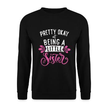 Cadeaux Petite Soeur - Sweat-shirt Unisexe - noir - Devant - Alina (178cm) & Michal (187cm)
