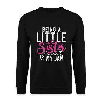 Little Sister Gifts - Unisex Pullover - Schwarz - Vorne - Alina (178cm) & Michal (187cm)