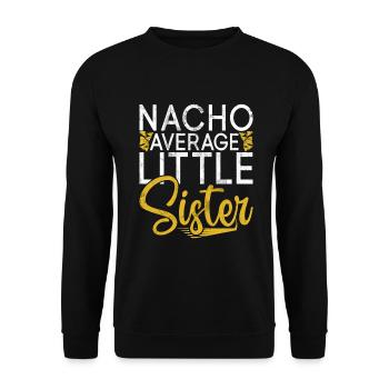 Little Sister Gifts - Unisex Pullover - Schwarz - Vorne - Alina (178cm) & Michal (187cm)