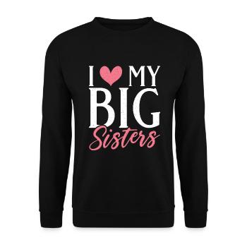 Little Sister Gifts - Unisex Pullover - Schwarz - Vorne - Alina (178cm) & Michal (187cm)