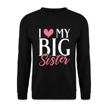 Little Sister Gifts - Unisex Pullover - Schwarz - Vorne - Alina (178cm) & Michal (187cm)