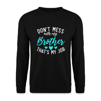 Little Sister Gifts - Unisex Pullover - Schwarz - Vorne - Alina (178cm) & Michal (187cm)
