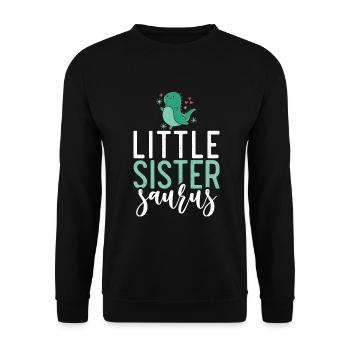 Little Sister Gifts - Unisex Pullover - Schwarz - Vorne - Alina (178cm) & Michal (187cm)