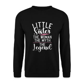 Little Sister Gifts - Unisex Pullover - Schwarz - Vorne - Alina (178cm) & Michal (187cm)