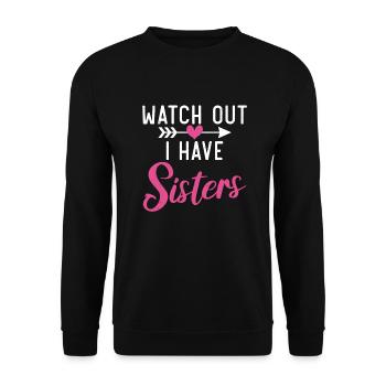 Cadeaux Petite Soeur - Sweat-shirt Unisexe - noir - Devant - Alina (178cm) & Michal (187cm)
