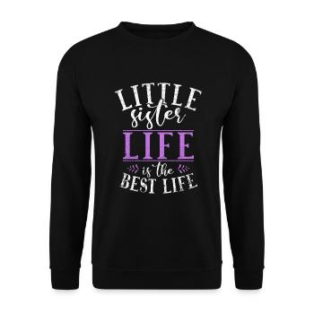 Little Sister Gifts - Unisex Pullover - Schwarz - Vorne - Alina (178cm) & Michal (187cm)