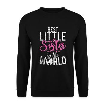 Little Sister Gifts - Unisex Pullover - Schwarz - Vorne - Alina (178cm) & Michal (187cm)