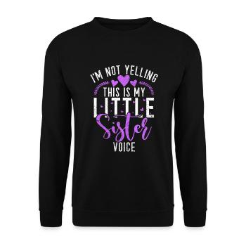 Little Sister Gifts - Unisex Pullover - Schwarz - Vorne - Alina (178cm) & Michal (187cm)