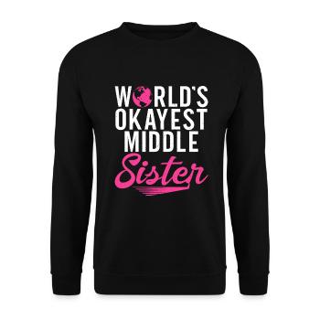 Middle Sister Gifts - Unisex Sweatshirt - black - Front - Alina (178cm) & Michal (187cm)