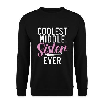 Middle Sister Gifts - Unisex Sweatshirt - black - Front - Alina (178cm) & Michal (187cm)