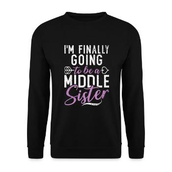 Middle Sister Gifts - Unisex Sweatshirt - black - Front - Alina (178cm) & Michal (187cm)
