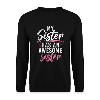 Middle Sister Gifts - Unisex Sweatshirt - black - Front - Alina (178cm) & Michal (187cm)