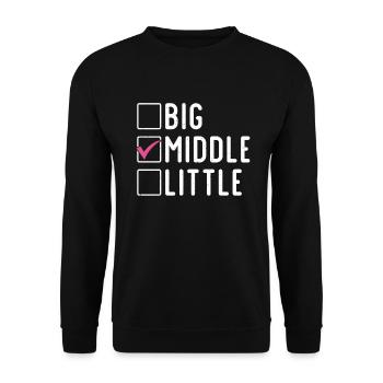 Middle Sister Gifts - Unisex Sweatshirt - black - Front - Alina (178cm) & Michal (187cm)