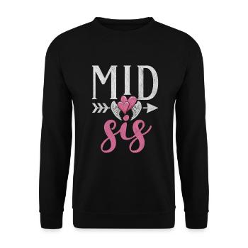 Middle Sister Gifts - Unisex Sweatshirt - black - Front - Alina (178cm) & Michal (187cm)