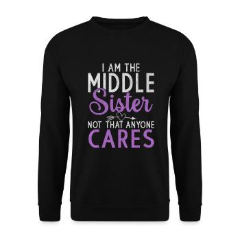 Middle Sister Gifts - Unisex Sweatshirt - black - Front - Alina (178cm) & Michal (187cm)