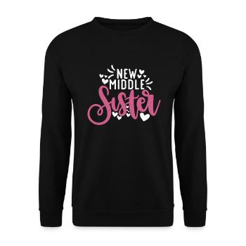Middle Sister Gifts - Unisex Sweatshirt - black - Front - Alina (178cm) & Michal (187cm)