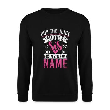 Middle Sister Gifts - Unisex Sweatshirt - black - Front - Alina (178cm) & Michal (187cm)