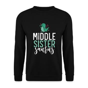 Middle Sister Gifts - Unisex Sweatshirt - black - Front - Alina (178cm) & Michal (187cm)